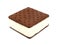 Ice Cream Sandwich Isolated (clipping path)