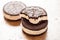 Ice cream sandwich Oreo - chocolate flavoured sandwich biscuits filled with vanilla flavour ice cream with crushed biscuit