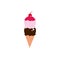 Ice cream scoops vanilla chocolate cherry sweet confectionery food candy
