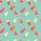 Ice cream seamless pattern, colorful summer background, delicious sweet treats