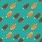 Ice cream seamless pattern, colorful summer background, delicious sweet treats