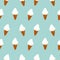 Ice Cream seamless pattern. Soft cream vector.