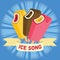 Ice cream song colorful vector