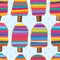 Ice cream stick sugar colorful drop seamless pattern