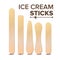 Ice Cream Sticks Set Vector. Different Types. Wooden Stick For Ice cream, Medical Tongue Depressor. Isolated On White