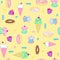 Ice Cream and Sweets Seamless Pattern