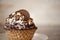 Ice Cream swirled in Waffle Cone