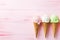 Ice Cream themed background large copy space - stock picture backdrop