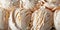 Ice Cream Top View Textured Surface Background. Soft Gelato Full Frame Banner Wallpaper