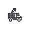 Ice cream truck vector icon