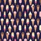 Ice cream variety - vanilla, chocolate, strawberry, collection: cones, popsicle. flat seamless pattern on dark blue