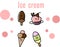 Ice cream. Various kinds of ice cream with many flavor