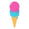 Ice cream vector isolated. Sweet cold dessert