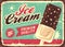 Ice cream vintage tin sign