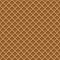 Ice cream waffle cone texture. Chocolate wafer background seamless pattern. Vector flat cartoon illustration
