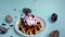 Ice cream waffle sprinkle with chocolate bits