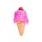 ice creams cone tasty watercolor style, Sweet summer delicacy sundaes ice-cream cones and popsicle icon