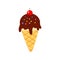 ice creams tasty, Sweet summer delicacy sundaes ice-cream cones and popsicle icon isolated Vector illustration for web