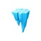 Ice crystal, blue iced floe, snowdrift vector icon