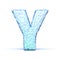 Ice crystal font letter Y 3D