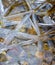 Ice Crystals Form in Pebbled Pond