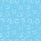 Ice cube babbles and water blue textile print seamless pattern.