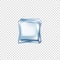 Ice cube crystal block single icon realistic vector illustration isolated.