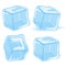 Ice cubes. Vector illustration.