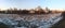 Ice drift on the river in Russia, the church on the shore, the i