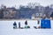 Ice Fishermen on Pell Lake, Wisconsin