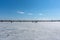 Ice Fishing Cold but Sunny Day of Winter. winter sports, text space, copy space