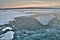 Ice Fishing houses on Frozen Ottertail Lake in Minnesota