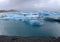 Ice floes on the lake Jokulsarlon glacier lagoon