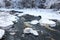 Ice floes in the stream