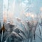 Ice flowers on glass - texture and background. High resolution and beautiful details