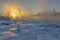 Ice Fog over the Bow River at Sunrise