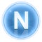Ice font icon. Letter N