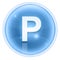 Ice font icon. Letter P