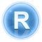 Ice font icon. Letter R