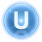 Ice font icon. Letter U