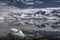 Ice and glacier covered mountains, Anvord Bay, Antarctica