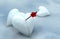 Ice hearts pierced by arrow