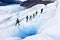 Ice Hikers on Gray Glacier in Patagonia