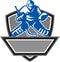 Ice Hockey Goalie Crest Retro