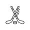 Ice hockey - line design single isolated icon