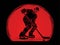 Ice hockey player action graphic