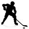 Ice Hockey Player Silhouette
