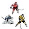 Ice hockey players vector illustrations