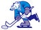 Ice hockey polar bear mascot