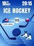 Ice Hockey poster vector illustration. USA with Slovakia game flyer. Countries flags icons with pucks. Men`s Hockey